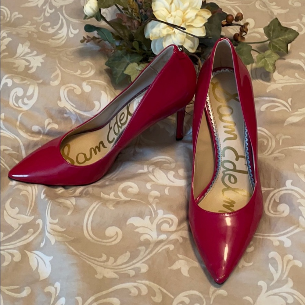 Super Sexy Red Patent Sam Edelman Pumps